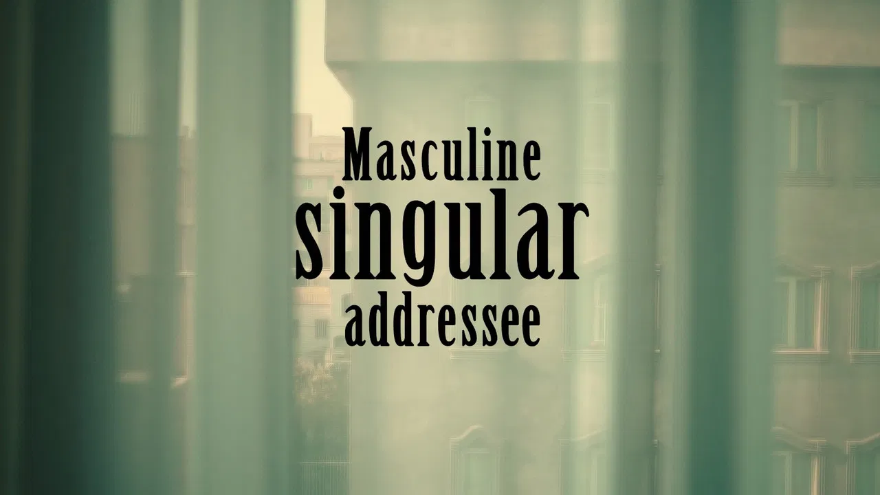Masculine singular addressee Movie Screenshot 1